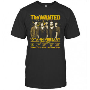 The Wanted 10Th Anniversary 2010 2020 Thank You t-shirt